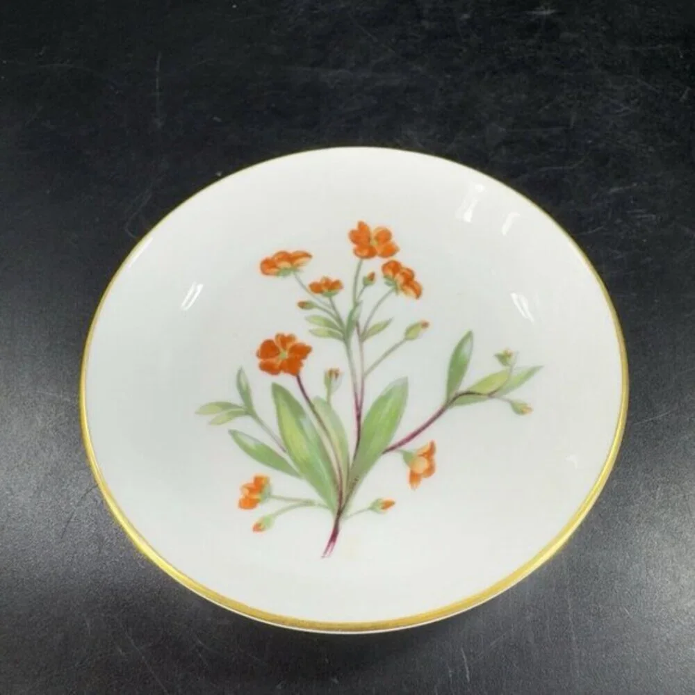 Minton Fine Bone China England Meadow‎ Round Dish Plate Porcelain Flowers